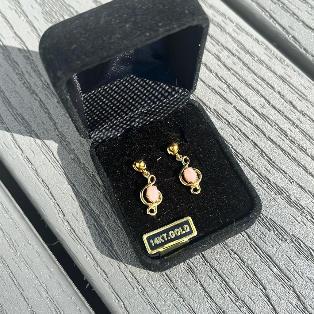 14 Kt Gold Music Note Earrings